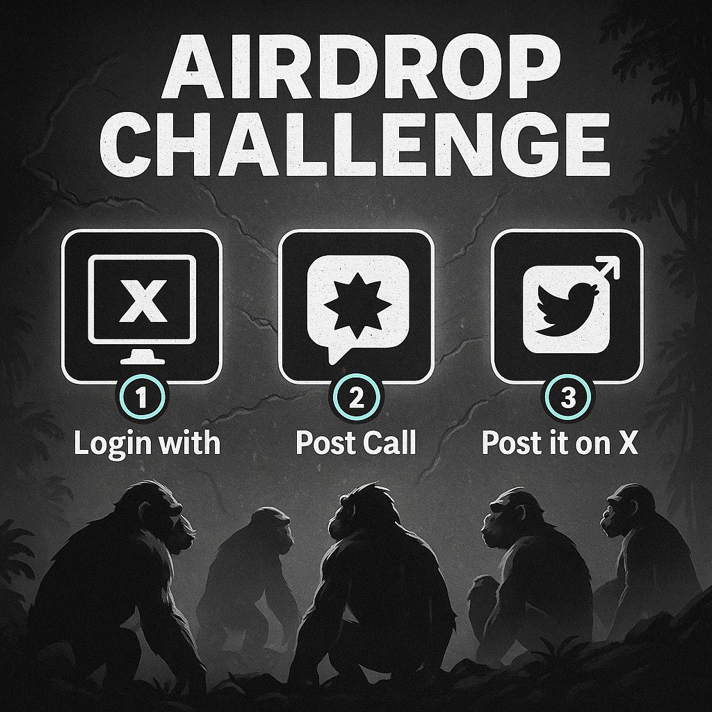 🚨 AIRDROP CHALLENGE 🚨
Want a shot at the upcoming ApeChasm token airdrop? Here’s how to enter:
1️⃣ Login with X at apechasm.com
2️⃣ Post your first crypto call
3️⃣ In your dashboard, go to Recent Calls → your call → “Post it on X”
Complete all steps &amp; you could snag