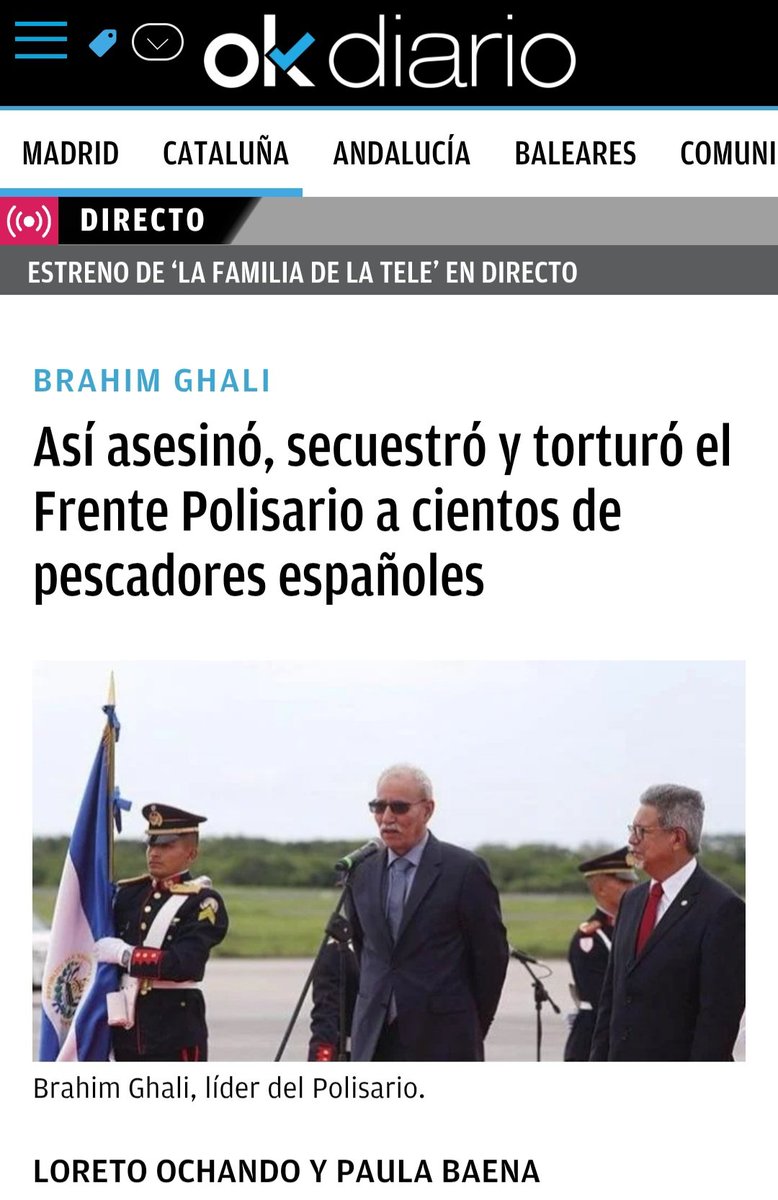 🔴La banda terrorista del polisario encabezada por el sicario Brahim Ghali Asesinó, Secuestró y torturó a más de 300 pescadores españoles <a href="/EFEnoticias/">EFE Noticias</a> <a href="/jmalbares/">José Manuel Albares</a> <a href="/sanchezcastejon/">Pedro Sánchez</a>