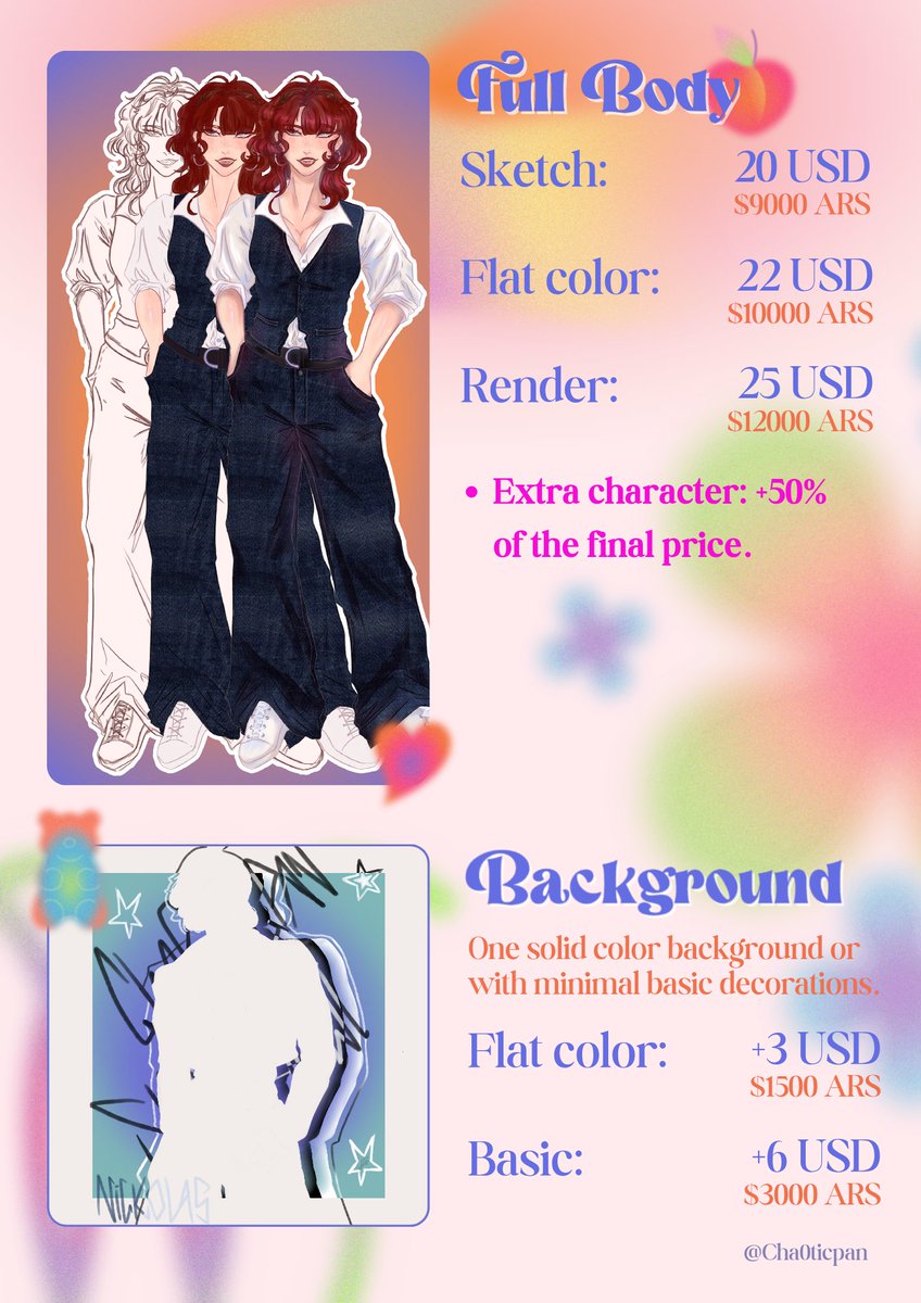 cha0ticpan's tweet image. * EMERGENCY COMISSIONS OPEN *

hii im from argentina and my economic situación is difficult right now, so i open comissions to pay for my needs.

is my first time doing this, please be patient w me.❤️‍🩹

💘RTs are appreciated

[tabla en español abajo]
#comissionsopen #comission