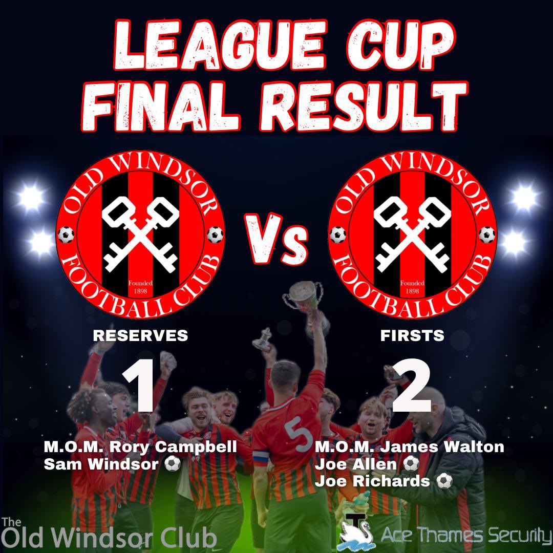 First team win the <a href="/EastBerkshireFL/">East Berkshire Football League</a> League Cup against the reserves. A tight game decided in extra time.