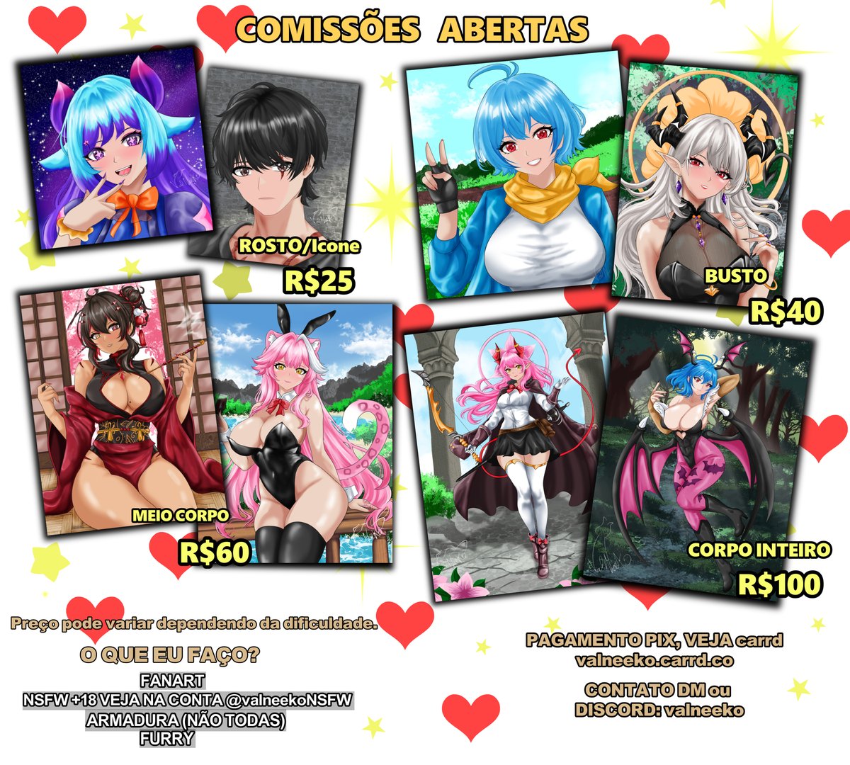 ❤️COMISSÃO ABERTAS!❤️para 🇧🇷

Muitas vagas❤️
Contato pela DM