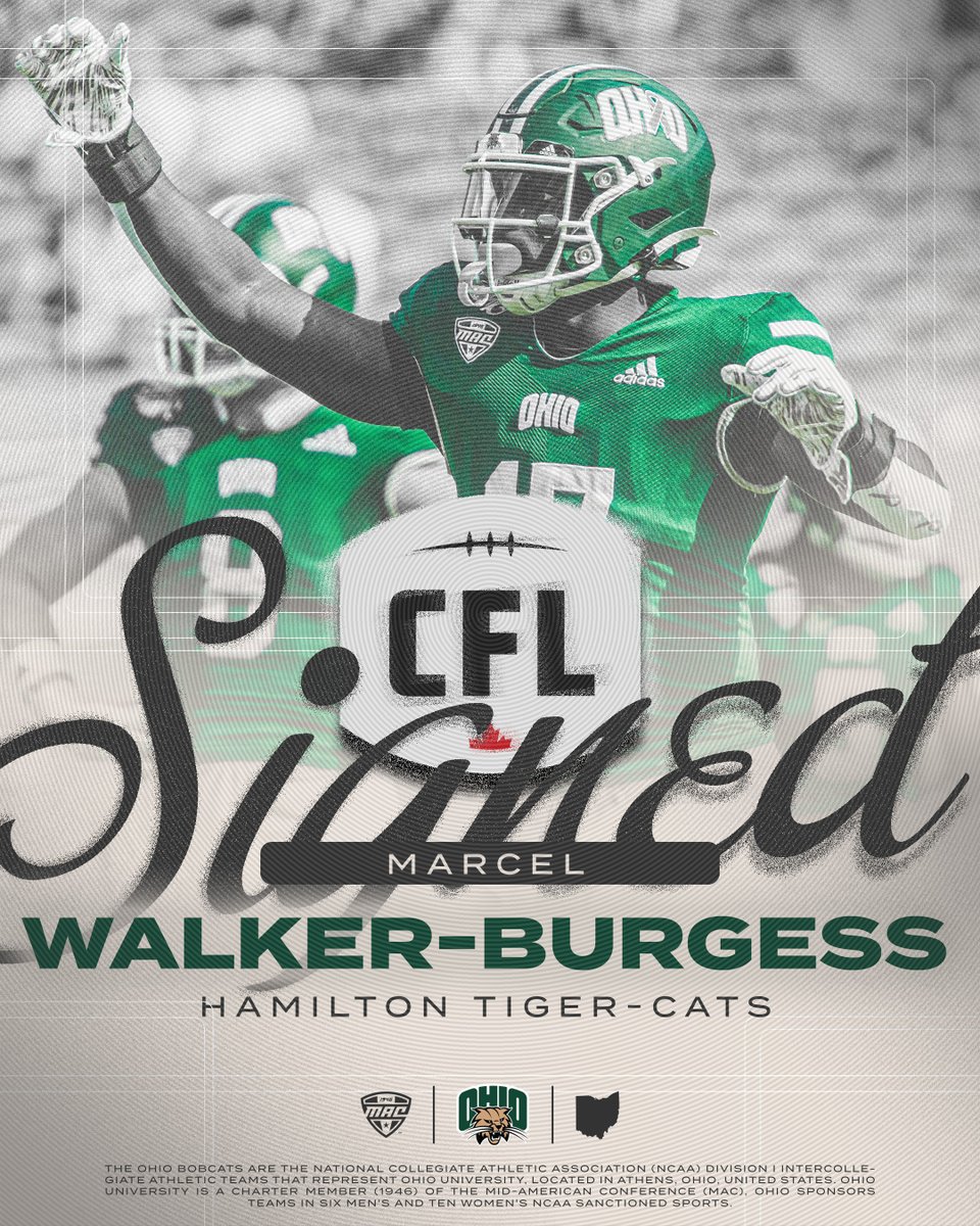 OhioFootball's tweet photo. .@MarcelWalkerB_ ➡️ @Ticats 

#OUohyeah https://t.co/Oh4Ou3sa5Z