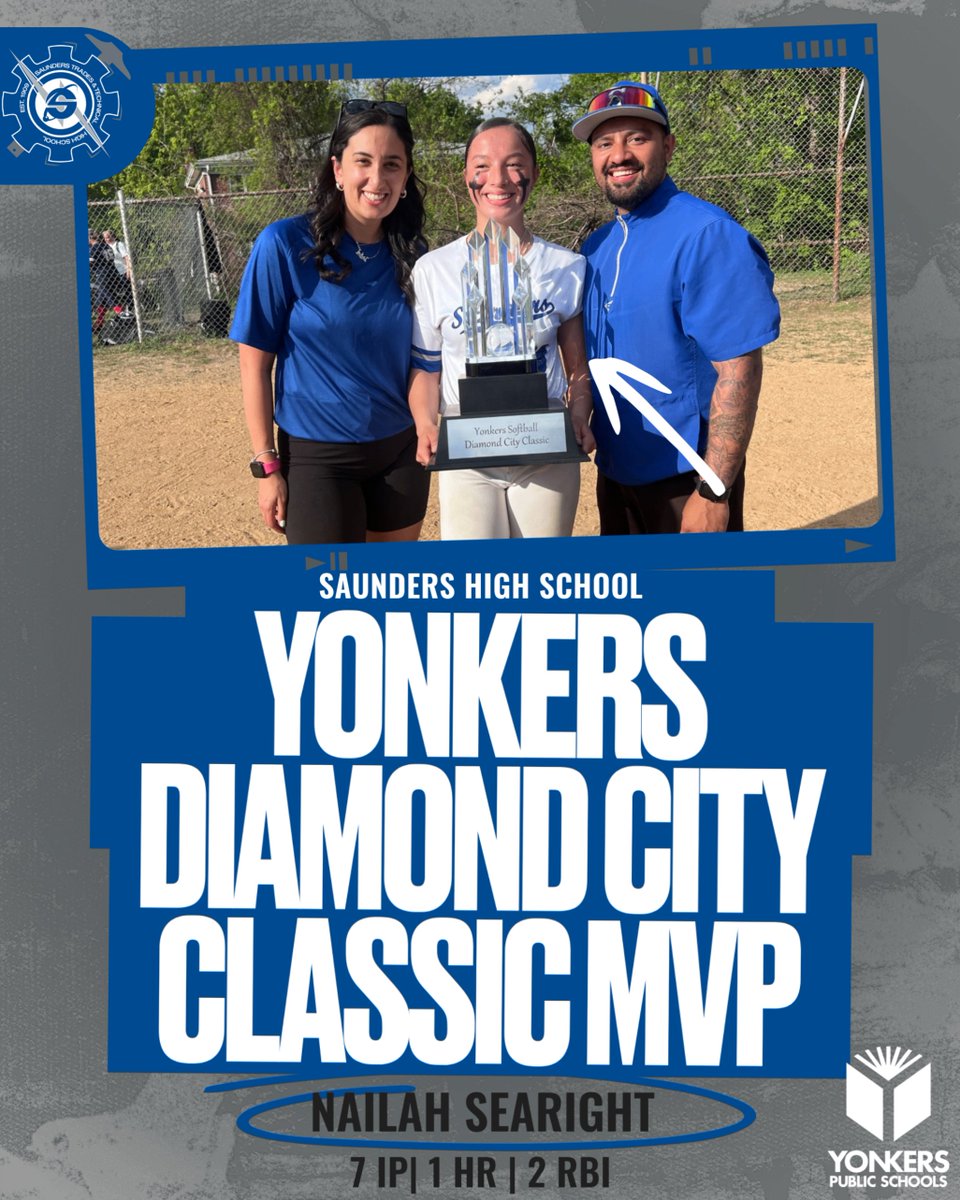 History made in Yonkers!

Roosevelt Baseball wins the Diamond City Classic 4-3, Jose Hernandez is MVP with an inside-the-park HR + game-winning run!

Saunders Softball takes the title 2-1, Nailah Searight is MVP with a HR, walk-off hit &amp; lockdown pitching!