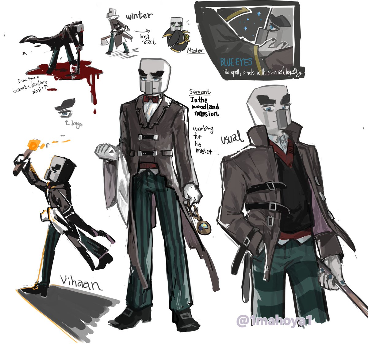 1mahoya1's tweet image. Haven’t drawn in forever… I even forgot how to hold my pen!!!
Anyways.. my favorite OC
#illager #vindicator