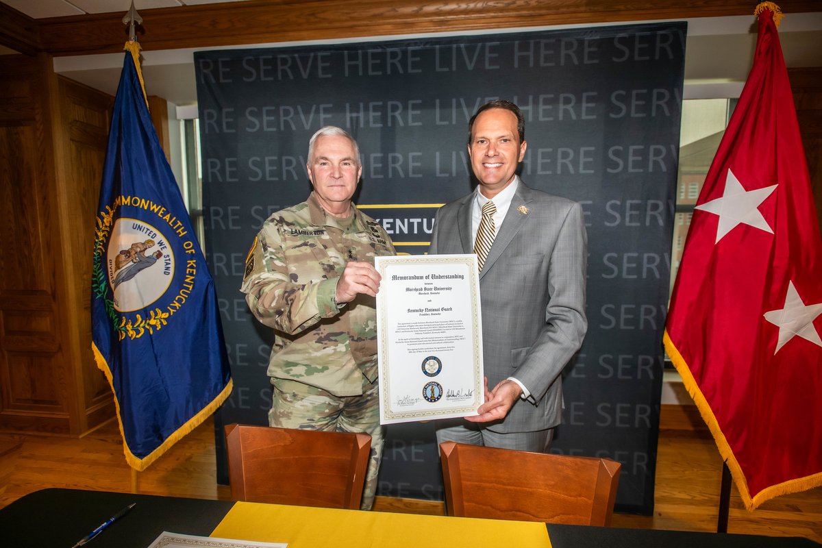 Dr. Jay Morgan (@msu_president) on Twitter photo Thank you to Major General Lamberton and <a href="/kentuckyguard/">Kentucky Guard</a> for their ongoing partnership with MSU. Many more good years to come! Thank you to Major General Lamberton and <a href="/kentuckyguard/">Kentucky Guard</a> for their ongoing partnership with MSU. Many more good years to come!