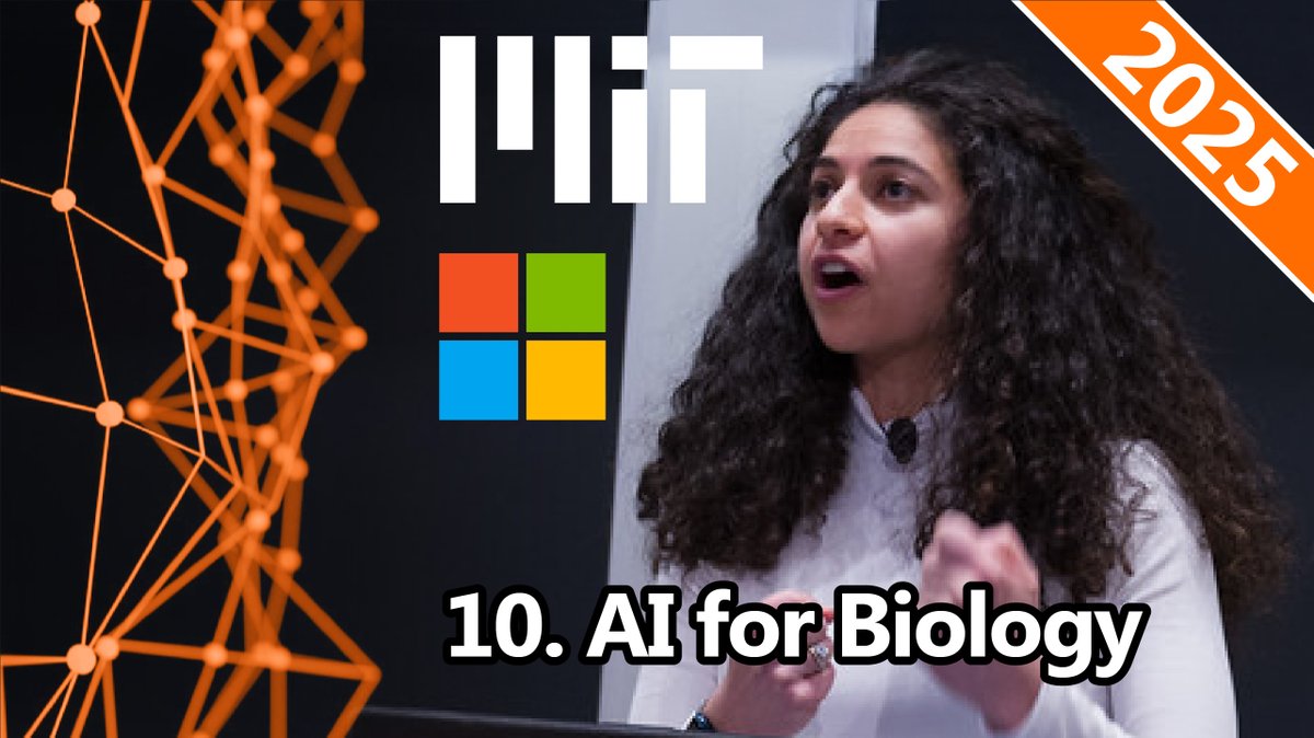 MIT Intro to Deep Learning (@mitdeeplearning) on Twitter photo ⭐️⭐️ Lecture 10 of <a href="/MITDeepLearning/">MIT Intro to Deep Learning</a> 2025 is now available online #FREE for ALL!
🧬 Learn about the cutting edge of AI for Biology with <a href="/avapamini/">Ava Amini</a> from <a href="/Microsoft/">Microsoft</a> <a href="/MSFTResearch/">Microsoft Research</a>! Tune in to learn how AI can learn the language of nature to help us understand and treat disease 🧪 ⭐️⭐️ Lecture 10 of <a href="/MITDeepLearning/">MIT Intro to Deep Learning</a> 2025 is now available online #FREE for ALL!
🧬 Learn about the cutting edge of AI for Biology with <a href="/avapamini/">Ava Amini</a> from <a href="/Microsoft/">Microsoft</a> <a href="/MSFTResearch/">Microsoft Research</a>! Tune in to learn how AI can learn the language of nature to help us understand and treat disease 🧪