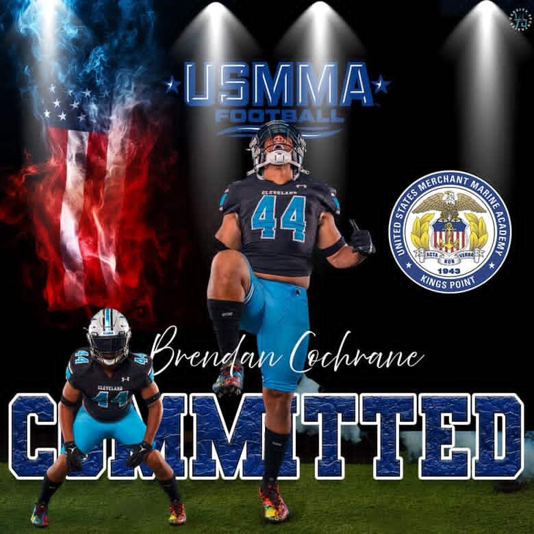 Brendan Cochrane (@brencochrane07) on Twitter photo Blessed to say I have received and accepted my appointment to the Merchant Marine Academy!
Thank you to God, my family, and coaches for pushing me to be my best.
<a href="/CoachCroall/">Jameson Croall</a> <a href="/coachbartelFB/">Ryan Bartel</a> <a href="/CoachKikel/">James Kikel</a> <a href="/CoachPassante/">Harry Passante</a>
<a href="/USMMAFootball/">USMMA Football</a>
#committed Blessed to say I have received and accepted my appointment to the Merchant Marine Academy!
Thank you to God, my family, and coaches for pushing me to be my best.
<a href="/CoachCroall/">Jameson Croall</a> <a href="/coachbartelFB/">Ryan Bartel</a> <a href="/CoachKikel/">James Kikel</a> <a href="/CoachPassante/">Harry Passante</a>
<a href="/USMMAFootball/">USMMA Football</a>
#committed