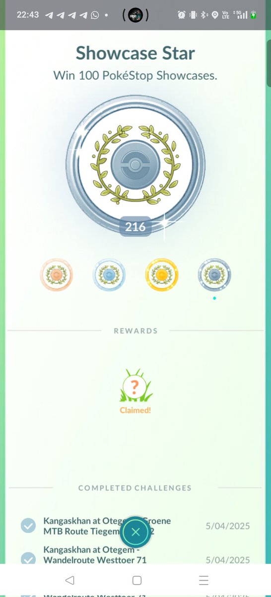 Another 3 first places done! Moving to a rural area really helped with this lol!

These free premium items are amazing ❤️. Medal is at 216 now!

#PokemonGO
