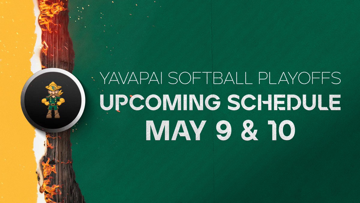 YAVAPAI SOFTBALL PLAYOFFS

May 9th &amp; 10th

Game 1 for #4 Yavapai vs. #1 Eastern Arizona on May 9th @ 11 AM

FULL STORY at GoRoughriders.com

#GoRiders
