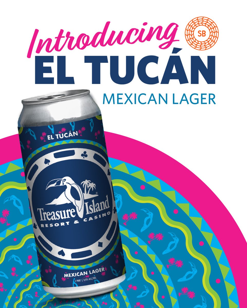 Treasure Island (@ticasino) on Twitter photo Celebrate #CincodeMayo with El Tucán, our latest collaboration with <a href="/SpiralBrewery/">Spiral Brewery</a>! This clean, crisp Mexican lager packs tons of flavor, fun and Island essence into every sip. Stop by any casino floor bar today to get your fiesta started! 🍻 Celebrate #CincodeMayo with El Tucán, our latest collaboration with <a href="/SpiralBrewery/">Spiral Brewery</a>! This clean, crisp Mexican lager packs tons of flavor, fun and Island essence into every sip. Stop by any casino floor bar today to get your fiesta started! 🍻