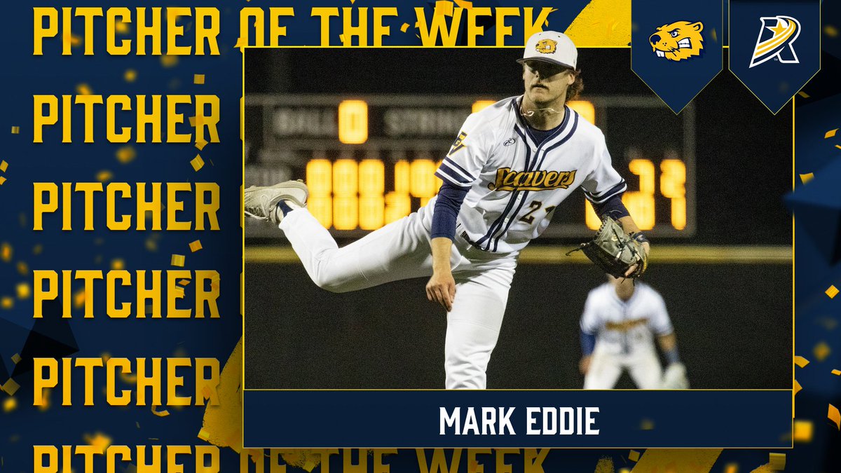 ⚾️🔥PITCHER OF THE WEEK! For the third time this season and the fourth in his career, <a href="/BVU_Baseball/">BVU Baseball</a> senior pitcher Mark Eddie has been named the <a href="/AmerRiversConf/">American Rivers Conference (A-R-C)</a> Baseball Pitcher of the Week.

bvuathletics.com/news/2025/5/5/… #BeaverNation #d3baseball #rollriversBSB #BeaversBuild