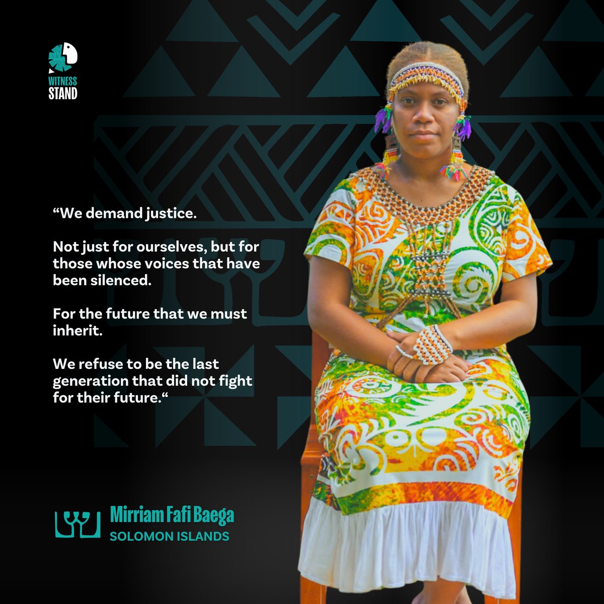 pisfcc's tweet photo. Mirriam’s home islands are struggling to stay on the map!

She demands justice, not just for herself, but for those silenced by rising seas and broken promises. https://t.co/ZgH0zdzgLS