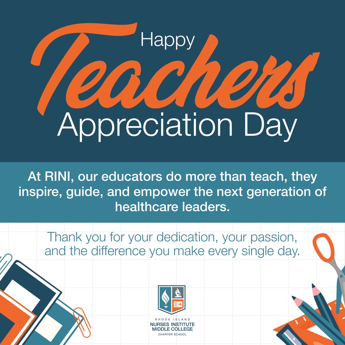 Happy Teacher Appreciation Week!
Behind every future nurse is a teacher who believed in them. 

Thank you to our amazing RINI educators for everything you do!
#TeacherAppreciationWeek #RINIMC #NurseMentors #ThankYouTeachers