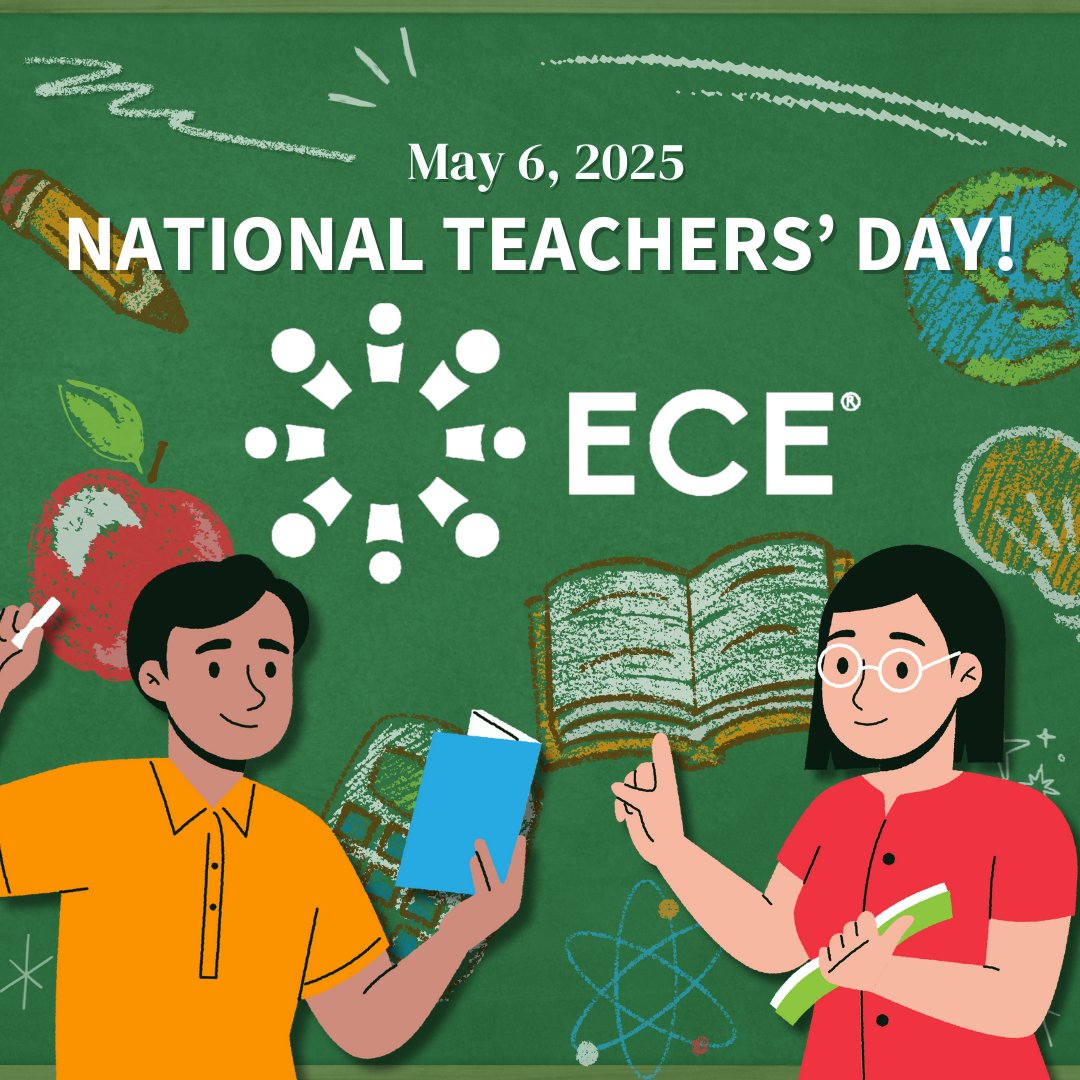 Happy #NationalTeachersDay! It's estimated there are 7,000,000 #teachers in the U.S. At #ECE we celebrate all #teachers every day and honor their crucial impact on #education and #students everywhere! Thank you teachers!

#ExpertEvaluations #EndlessPossibilities #IntlEd