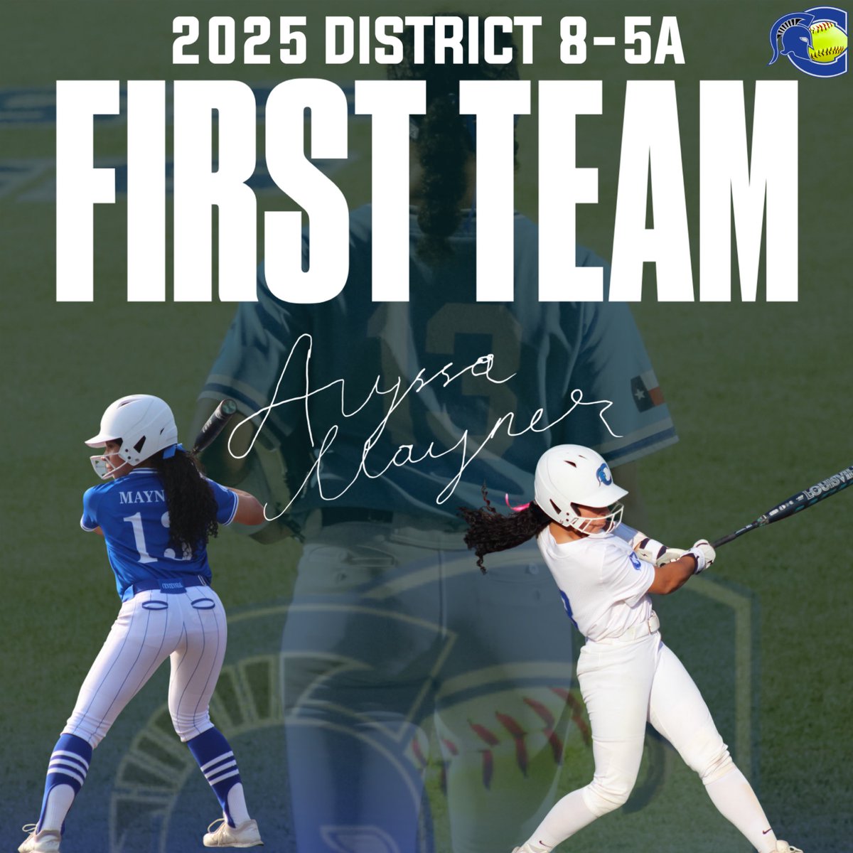 Next up, announcing your Spartan Softball, 8-5A 1st-Team All-District recipients, Lexie Arthur, Madelyn Hickey &amp; Alyssa Mayner! We are so proud of you all, it was very much deserved!

<a href="/MKHickey61/">Madelyn Hickey</a> 
<a href="/LexieArthur2026/">Lexie Arthur</a> 
<a href="/BurlesonSports/">Burleson ISD Athletics</a> 
<a href="/CHSSpartans/">Centennial Spartans</a> 

#SpartanFam
