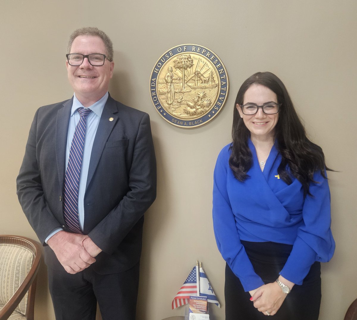 Had an informative and great meeting today with Ayellet Black, the Israeli Deputy Consul General based in Miami.  I am committed to the rights of the nation of Israel and support fully the demand for Hamas to release hostages and surrender.