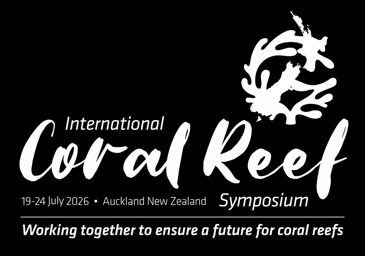1/6 Call for session proposals
16th International Coral Reef Symposium, 19–24th July 2026, Auckland, Aotearoa New Zealand.
Session proposal deadline: Sunday 15th June 2025.
Details and submission link at icrs2026.nz/call-for-sessi…