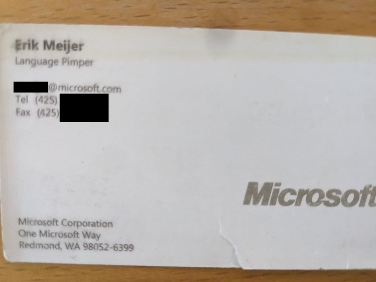 Found my old Microsoft business card while cleaning up the garage. 

Title was a play on the TV series "Pimp my ride" [0]. Good times!