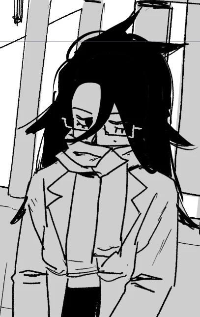 In the new chapter I slightly refined her design. I changed up the proportions and simplified the hair to try to make her easier to draw and more expressive
(left is new right is old) 