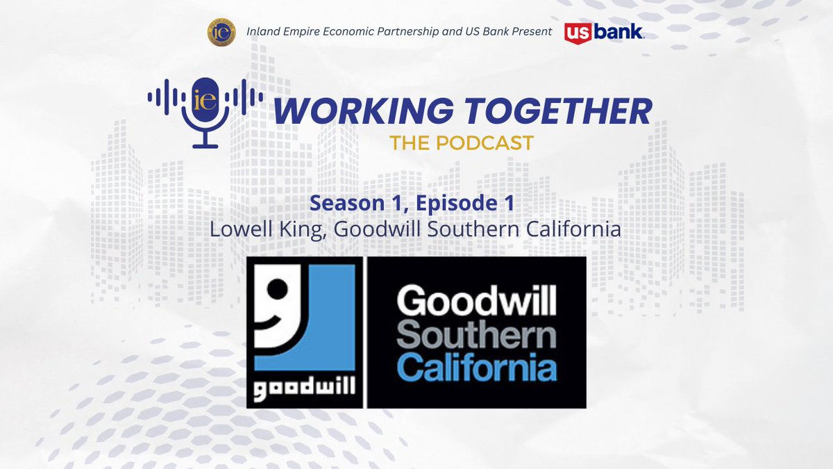 IE Economic Partnership (@ieep_) on Twitter photo 🎙️ IE Working Together is live! In Episode 1, Paul Granillo talks with Lowell King of <a href="/GoodwillSoCal/">Goodwill Southern California</a> about workforce development in the IE, closing the skills gap, and the power of community partnerships.
🔗 Spotify: bit.ly/42MazNX
🔗 YouTube: bit.ly/3ED4rOQ 🎙️ IE Working Together is live! In Episode 1, Paul Granillo talks with Lowell King of <a href="/GoodwillSoCal/">Goodwill Southern California</a> about workforce development in the IE, closing the skills gap, and the power of community partnerships.
🔗 Spotify: bit.ly/42MazNX
🔗 YouTube: bit.ly/3ED4rOQ