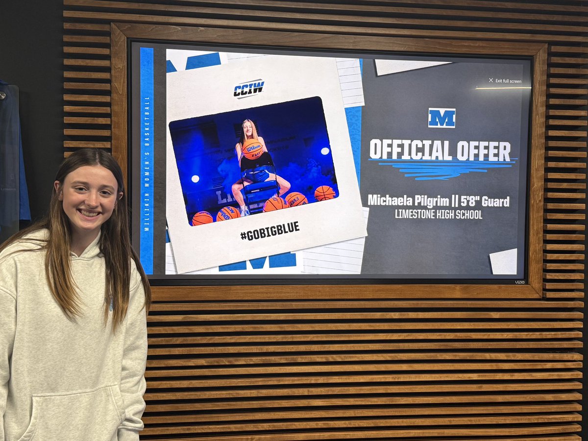 Michaela (@michaela1176832) on Twitter photo After a awesome visit with <a href="/CoachHammer_WBB/">Kirsten Hammer</a> and <a href="/mliebl20/">Mallory Liebl</a> I’m excited to announce that I’ve received an offer to fulfill my academic and athletic career!
<a href="/MidProGirls/">Midwest Prospect Academy Girls</a> <a href="/LCHSgirlsbball/">🚀Limestone Girls Basketball 🚀</a> After a awesome visit with <a href="/CoachHammer_WBB/">Kirsten Hammer</a> and <a href="/mliebl20/">Mallory Liebl</a> I’m excited to announce that I’ve received an offer to fulfill my academic and athletic career!
<a href="/MidProGirls/">Midwest Prospect Academy Girls</a> <a href="/LCHSgirlsbball/">🚀Limestone Girls Basketball 🚀</a>
