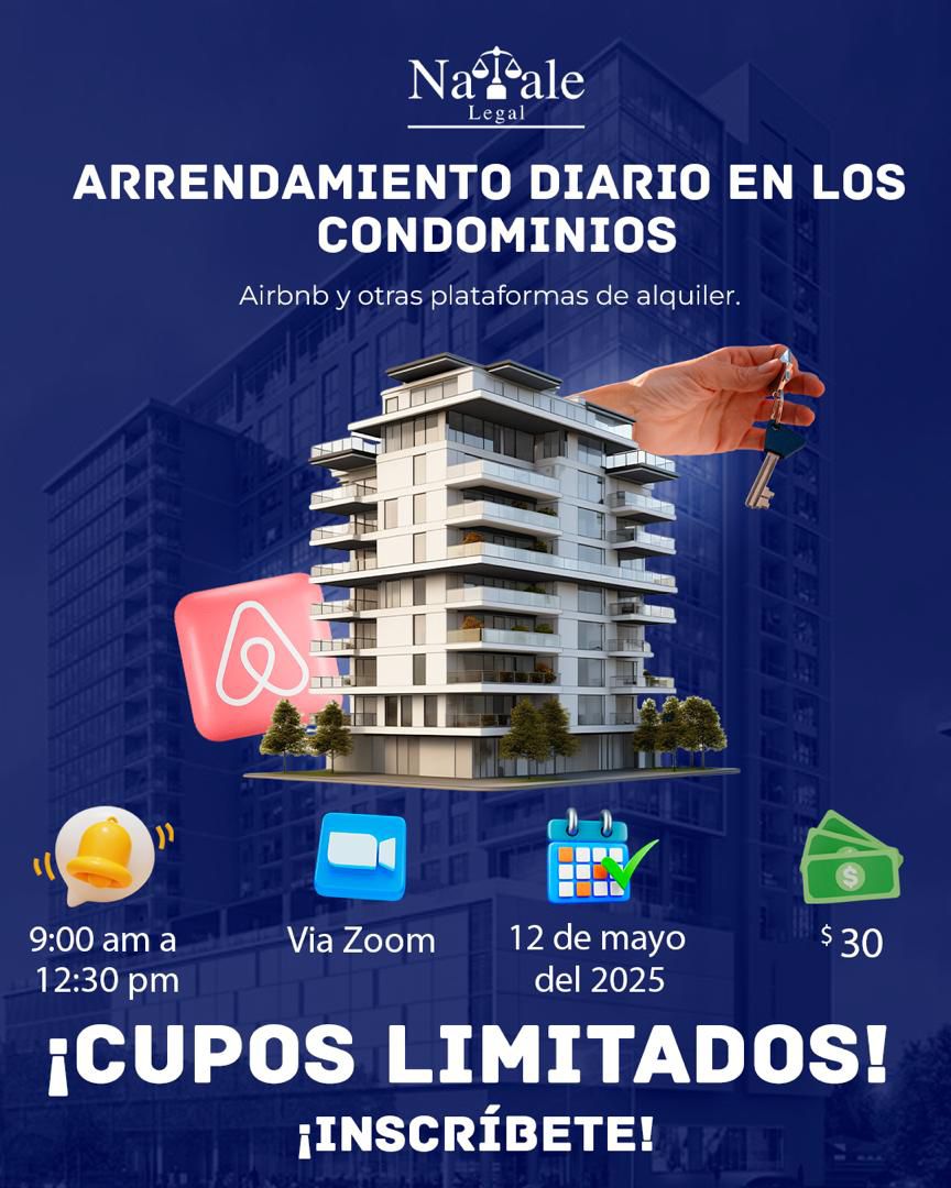 NataleLegal's tweet photo. Lunes 12 de mayo
Condominios y  alojamientos diarios o temporales
Airbnb u otra plataforma
Se puede prohibir?
Me pueden multar?
Como JDC cómo lo prohibo?
Experiencia en casos que tuvimos en sede judicial  administrativa
Inversión 30 US$
Zoom
9:30 am a 12 m
Info 0414 117 42 16 https://t.co/8PKgzLvG6Z