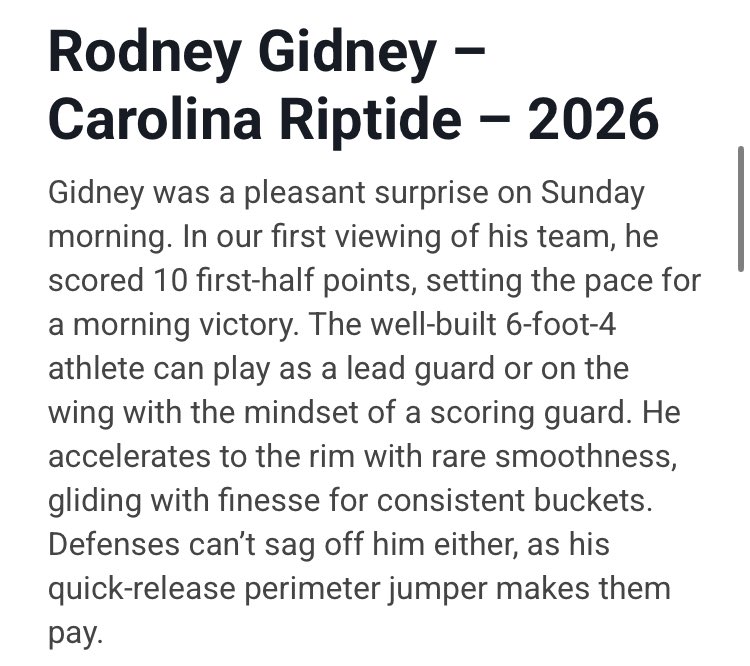 Rodney Gidney (@rodneygidneyjr) on Twitter photo Thanks <a href="/CoachHemi/">Jonathan Hemingway</a> for the recognition. Had a great weekend with <a href="/carolinariptide/">Carolina Riptide π</a>.
<a href="/OntheRadarHoops/">Shun Williams</a> #Rockytopinvitational
<a href="/hodge520/">Grant Hodges</a> <a href="/HRHSMBB/">Hickory Ridge MBB</a> Thanks <a href="/CoachHemi/">Jonathan Hemingway</a> for the recognition. Had a great weekend with <a href="/carolinariptide/">Carolina Riptide π</a>.
<a href="/OntheRadarHoops/">Shun Williams</a> #Rockytopinvitational
<a href="/hodge520/">Grant Hodges</a> <a href="/HRHSMBB/">Hickory Ridge MBB</a>
