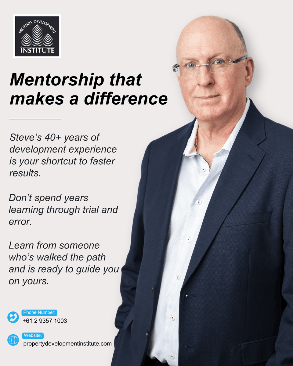 Learn_Prop_Dev's tweet photo. Don’t guess your way through development. Learn from 40+ years of proven experience. #propertydevelopment #mentorship #Australia #developsmart https://t.co/6FtJEJ6Vqi