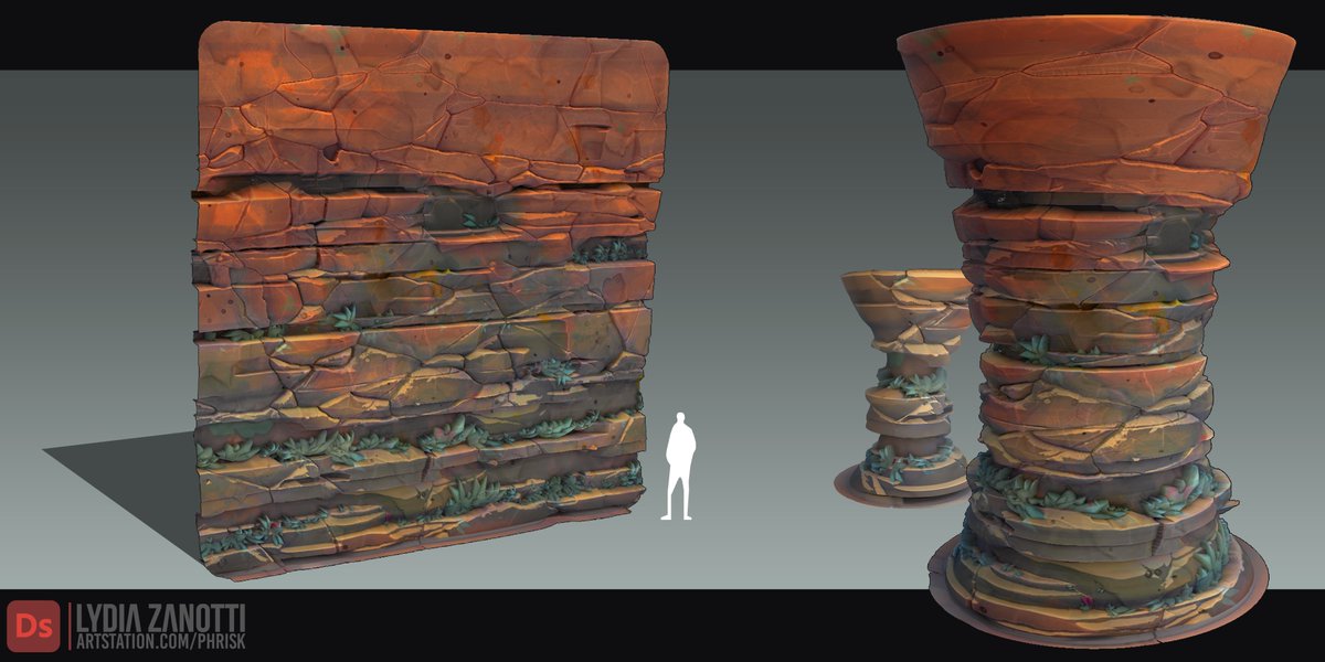 cliff wall material -- 4 hours total