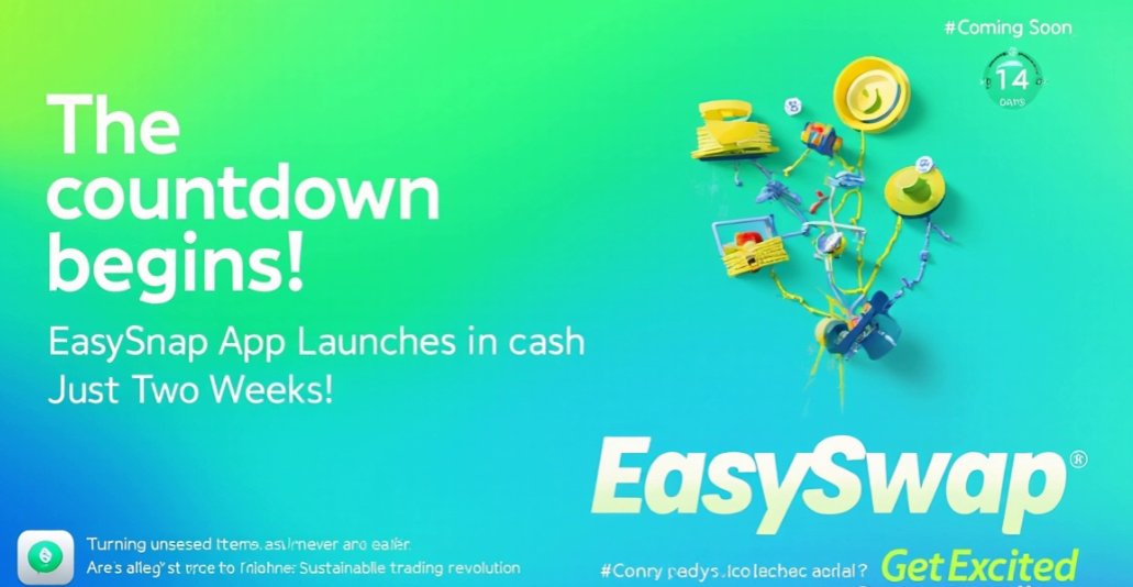EasySwap_xyz's tweet image. The countdown begins! EasySwap app launches in just two weeks. Turning unused items into cash has never been easier. Are you ready to join the sustainable trading revolution? #ComingSoon #GetExcited #solana #pumpfun #web3