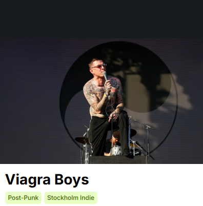 Viagra Boys Tickets

Viagra Boys
May 06 • Tue • 7:00PM • 2025
@ O2 Academy Brixton, London

Get Tickets : prf.hn/l/bxYGo9O/

#ViagraBoys #ViagraBoysTickets #ViagraBoysLondon #ViagraBoystour #music #concert #tour #viagogo #tickets #TicketsOnSale #ticketsonsalenow
