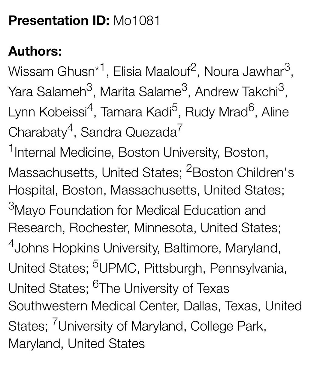 Aline Charabaty, MD, FACG, AGAF (@dcharabaty) on Twitter photo #DDW2025 Do GI CA RCTs represent real-world pts demographics?
🔺Clinicaltrials.gov vs SEER
Under-represented:
👎🏼Age>65, colon & panc
👎🏼Male, esoph & liver
👎🏼URM,incl in CA w ⬆️prev in URM (gastric in Hispanics)
👏🏽 <a href="/Wissam_Ghusn/">Wissam Ghusn</a> et al🔎 Disparities in GI CA RCT recruitment #DDW2025 Do GI CA RCTs represent real-world pts demographics?
🔺Clinicaltrials.gov vs SEER
Under-represented:
👎🏼Age>65, colon & panc
👎🏼Male, esoph & liver
👎🏼URM,incl in CA w ⬆️prev in URM (gastric in Hispanics)
👏🏽 <a href="/Wissam_Ghusn/">Wissam Ghusn</a> et al🔎 Disparities in GI CA RCT recruitment