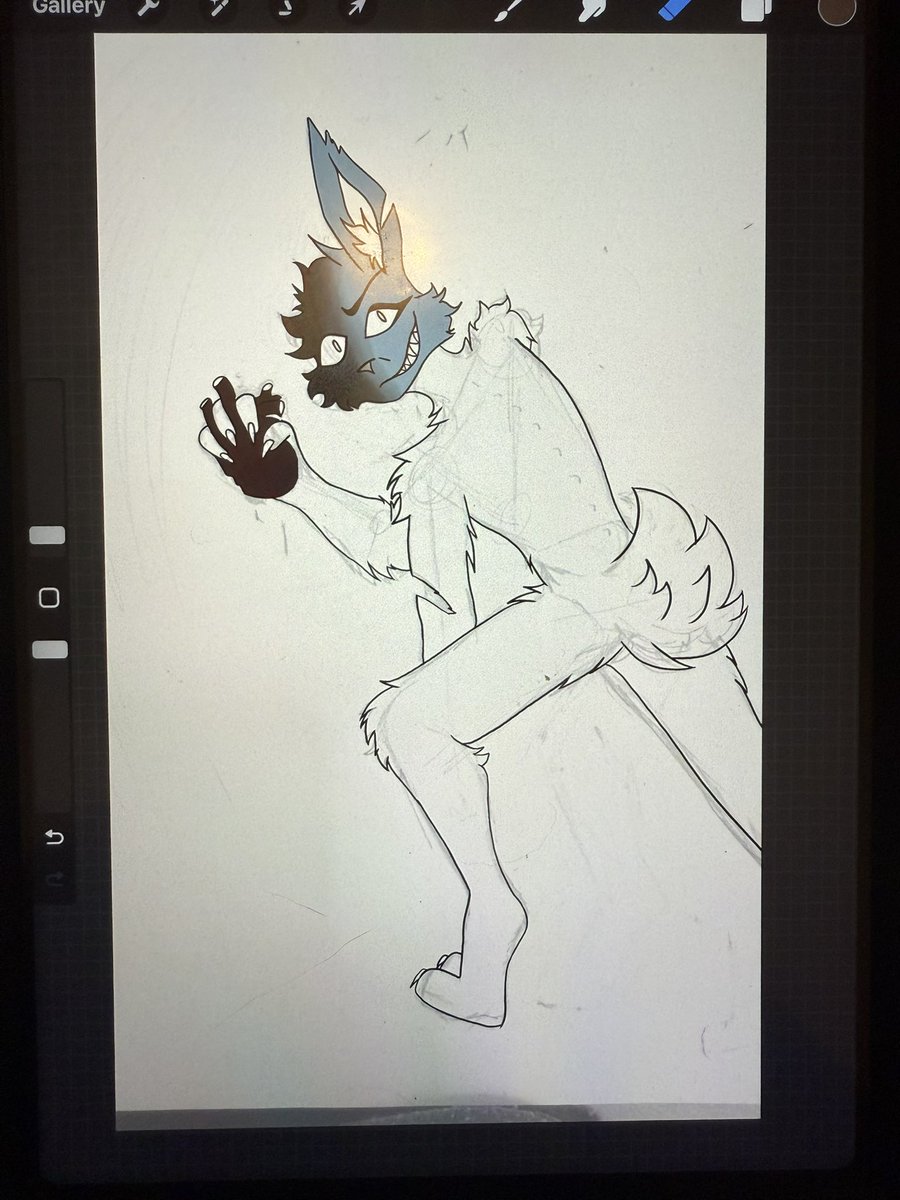 SamRemnant8's tweet photo. Working on horror art of my sona!! This is the progress so far, I decided to color in the sketch to kinda help me figure out what I wanted it to look like in digital! #furry #furryartist #fursona #bunnyfur #furryart #commissionopen https://t.co/UxoN6dUBPl