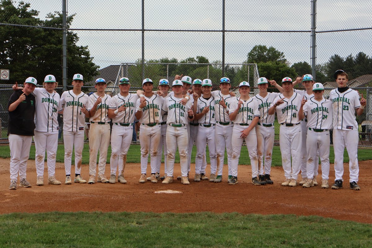 Senior Night thriller! Donegal guts out a 4-3 win over rival MC to clinch the section title. Total team effort <a href="/Sawyer_Floyd4/">Sawyer Floyd</a> <a href="/CalebJRupp/">Caleb Rupp</a> led the offense with 2H each. RBIs from <a href="/leland_condran/">q</a> <a href="/AndrewF30861686/">Andrew Fabian</a> @Chase_4252 <a href="/_evanniehaua9/">Evan Niehaus</a>. Rupp dealt 6IP, 4H, 4K to secure the W!