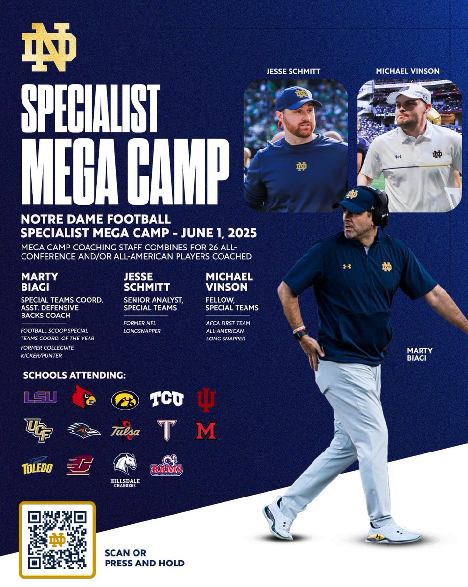 Matty McLaughlin (@matty_mac42) on Twitter photo Super excited to be invited to the Notre Dame specialist mega camp by <a href="/CoachJS50ND/">Jesse Schmitt</a>!
<a href="/JHMerrittJr/">John Merritt 🏈</a> <a href="/CoachPoe1914/">Coach Poe *Trenches Reloaded *</a> <a href="/drMcLaughlin42/">Drew McLaughlin</a> <a href="/NDFootball/">Notre Dame Football</a> <a href="/DeSmetFB/">De Smet Jesuit Football</a> Super excited to be invited to the Notre Dame specialist mega camp by <a href="/CoachJS50ND/">Jesse Schmitt</a>!
<a href="/JHMerrittJr/">John Merritt 🏈</a> <a href="/CoachPoe1914/">Coach Poe *Trenches Reloaded *</a> <a href="/drMcLaughlin42/">Drew McLaughlin</a> <a href="/NDFootball/">Notre Dame Football</a> <a href="/DeSmetFB/">De Smet Jesuit Football</a>
