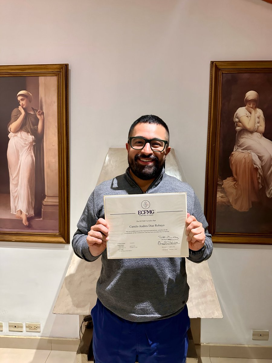 Camilo Dรญaz, MD (@camadiazrob) on Twitter photo Officially ECFMG certified!! ๐ ๐
I'm grateful for all the support I've received in this journey. #MedTwitter #img <a href="/StoriesImg/">IMG_stories</a> Officially ECFMG certified!! ๐ ๐
I'm grateful for all the support I've received in this journey. #MedTwitter #img <a href="/StoriesImg/">IMG_stories</a>