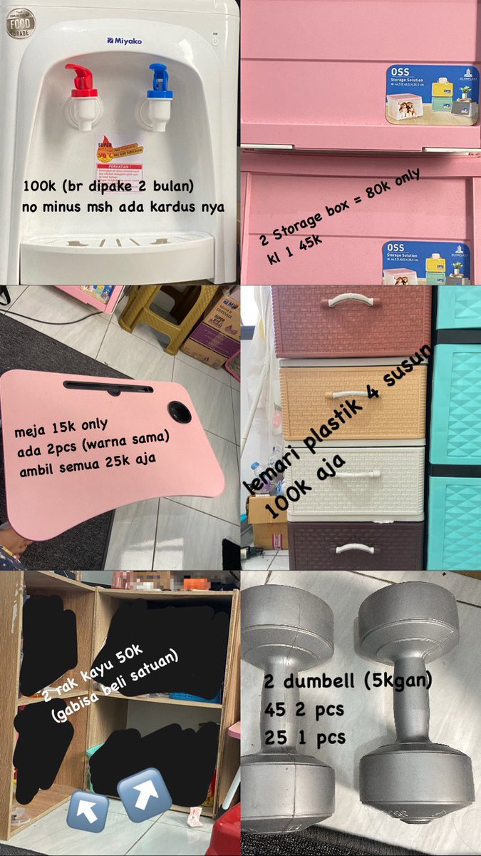 av0calypsee's tweet image. WTS // Want To Sell

demi mengurangi isi kos aku ingin menjual semua barang dibawah ini

lok: sleman 
bisa cek barang dlu🫵🏻

#barkasjogja #barangbekas #barangsecond