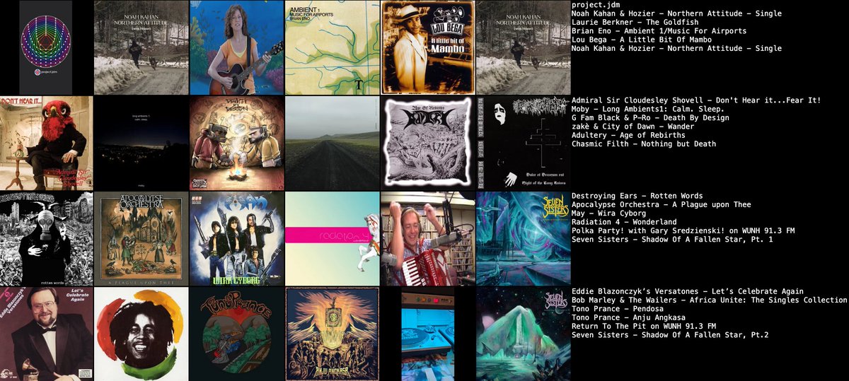 like Since another 7ish days ago, my family and I have listened to these releases and radio programs: