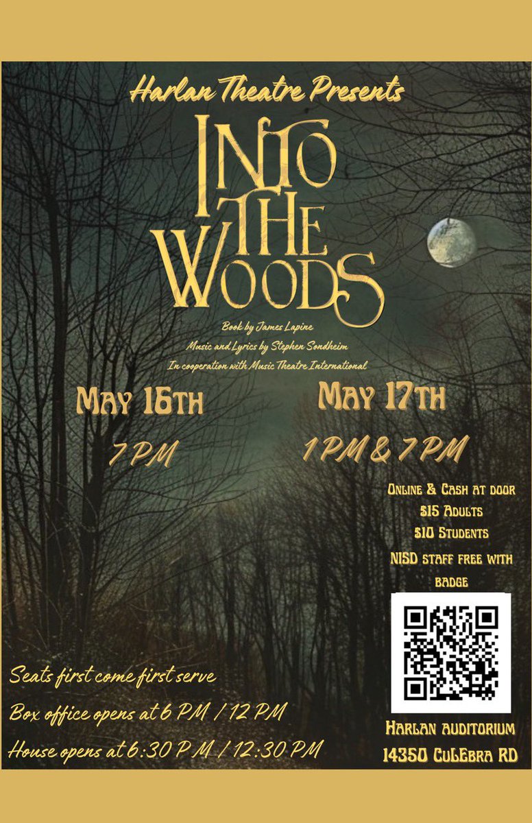 Harlan Theatre (@harlantheatre) on Twitter photo Our last show of the season. You don’t want to miss this beautiful show! Tickets on sale 12 pm 5/6. Grab your seats cur8.com/23056/project/… <a href="/NISDHarlan/">Harlan High School</a> <a href="/NISD_FineArts/">Northside Fine Arts</a> <a href="/HarlanPtsa/">Harlan PTSA</a> Our last show of the season. You don’t want to miss this beautiful show! Tickets on sale 12 pm 5/6. Grab your seats cur8.com/23056/project/… <a href="/NISDHarlan/">Harlan High School</a> <a href="/NISD_FineArts/">Northside Fine Arts</a> <a href="/HarlanPtsa/">Harlan PTSA</a>