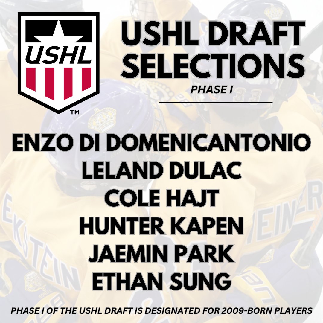 CONGRATS to the 6️⃣ LA Jr. Kings graduates selected in Phase I of this year's USHL Draft, which is designated for 2009-born players! 😎