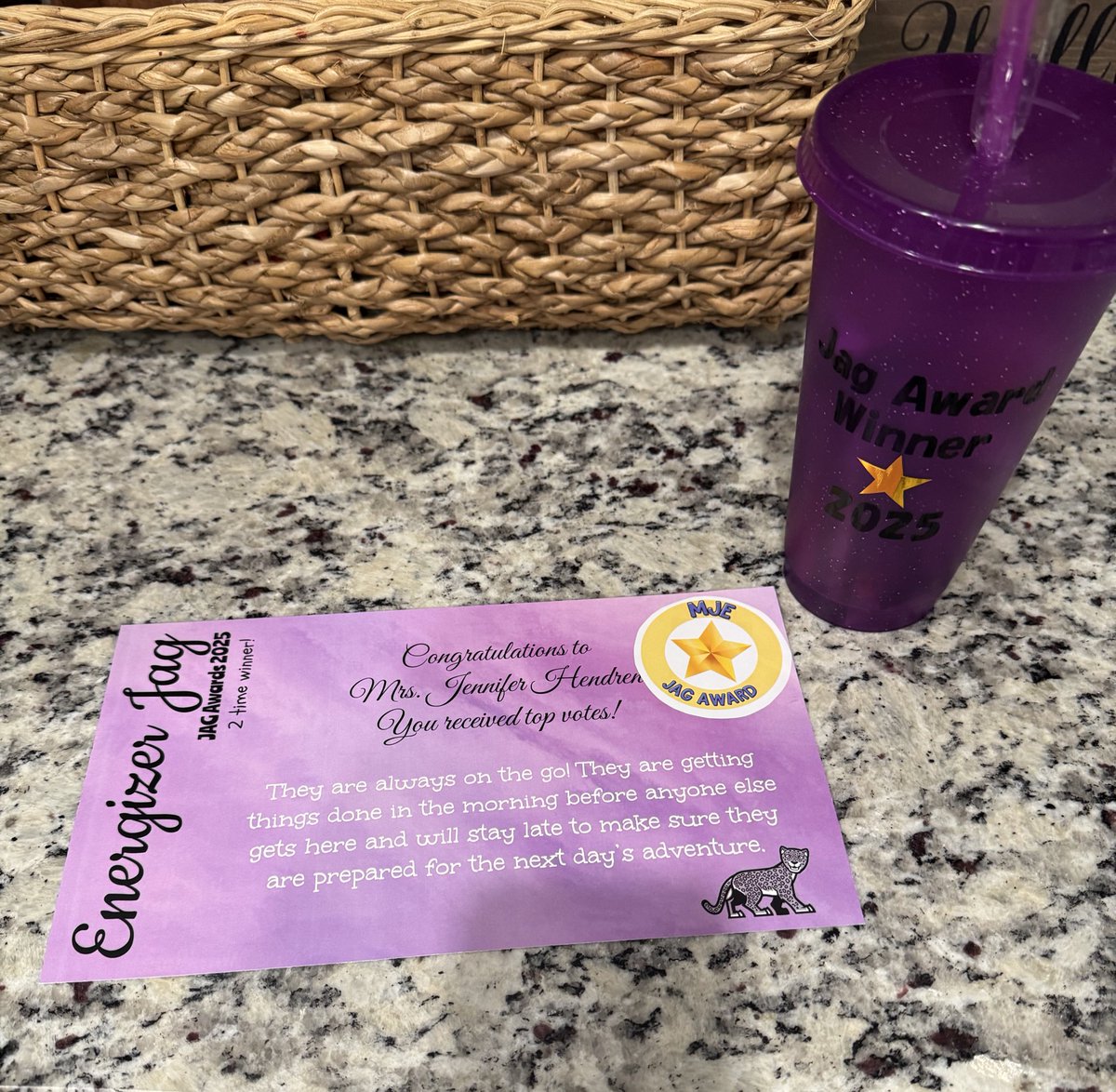 2 time winner! Thanks to everyone who voted for me! 💜 #mjejags <a href="/MJEjags/">Jenks Elementary</a>