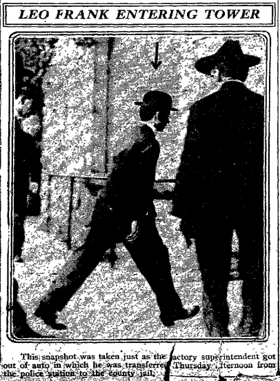 PhaganJustice's tweet image. Today in the #LeoFrank Case: April 29th to May 5th, 1913
On the 29th of April, just a few days after the murder, Leo Frank was taken into custody and identified as a suspect. Detectives became suspicious of Frank because he had come forward with Newt Lee's time slip -- which had…
