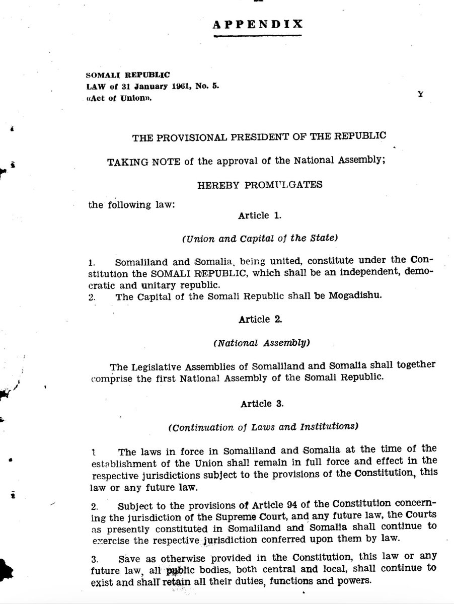 The Baltic states understand the power of language, while in Somaliland, even after 34 years, politicians still claim we ‘voluntarily united’ ignoring the reality that our sovereignty was illegally annexed

A law signed in January 1961 by three Somalians in Mogadishu does not