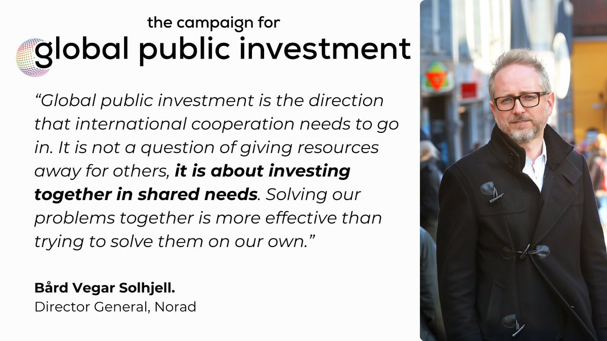 Global Public Investment Network (@globalpubinvt) on Twitter photo .<a href="/bardvegar/">BĂĄrd Vegar Solhjell</a>
tells us countries can no longer afford to see themselves as isolated entities. They must see the other nations as their partners, and this partnership as the base for the investment in their shared future. Pooling our resources in common projects is the way forward. .<a href="/bardvegar/">BĂĄrd Vegar Solhjell</a>
tells us countries can no longer afford to see themselves as isolated entities. They must see the other nations as their partners, and this partnership as the base for the investment in their shared future. Pooling our resources in common projects is the way forward.