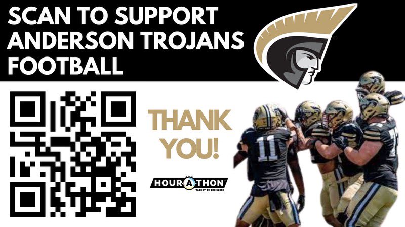 Bobby Lamb (@bobby_lamb) on Twitter photo Help <a href="/AUTrojansFB/">Anderson Trojans Football</a> finish up the @hourathon! Every little bit counts!
#AUthentic Help <a href="/AUTrojansFB/">Anderson Trojans Football</a> finish up the @hourathon! Every little bit counts!
#AUthentic