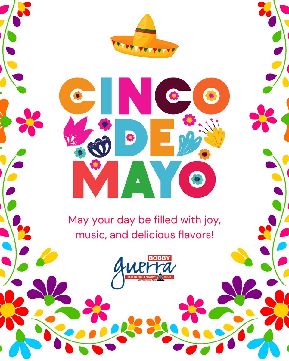 Happy Cinco de Mayo! I'm in Austin, trying to pass HB 1579 on the floor today which establishes the Texas Seal of Biliteracy for students who prove their language competency. How will you spend today? #CincoDeMayo #CincoDeMayo2025 #txlege