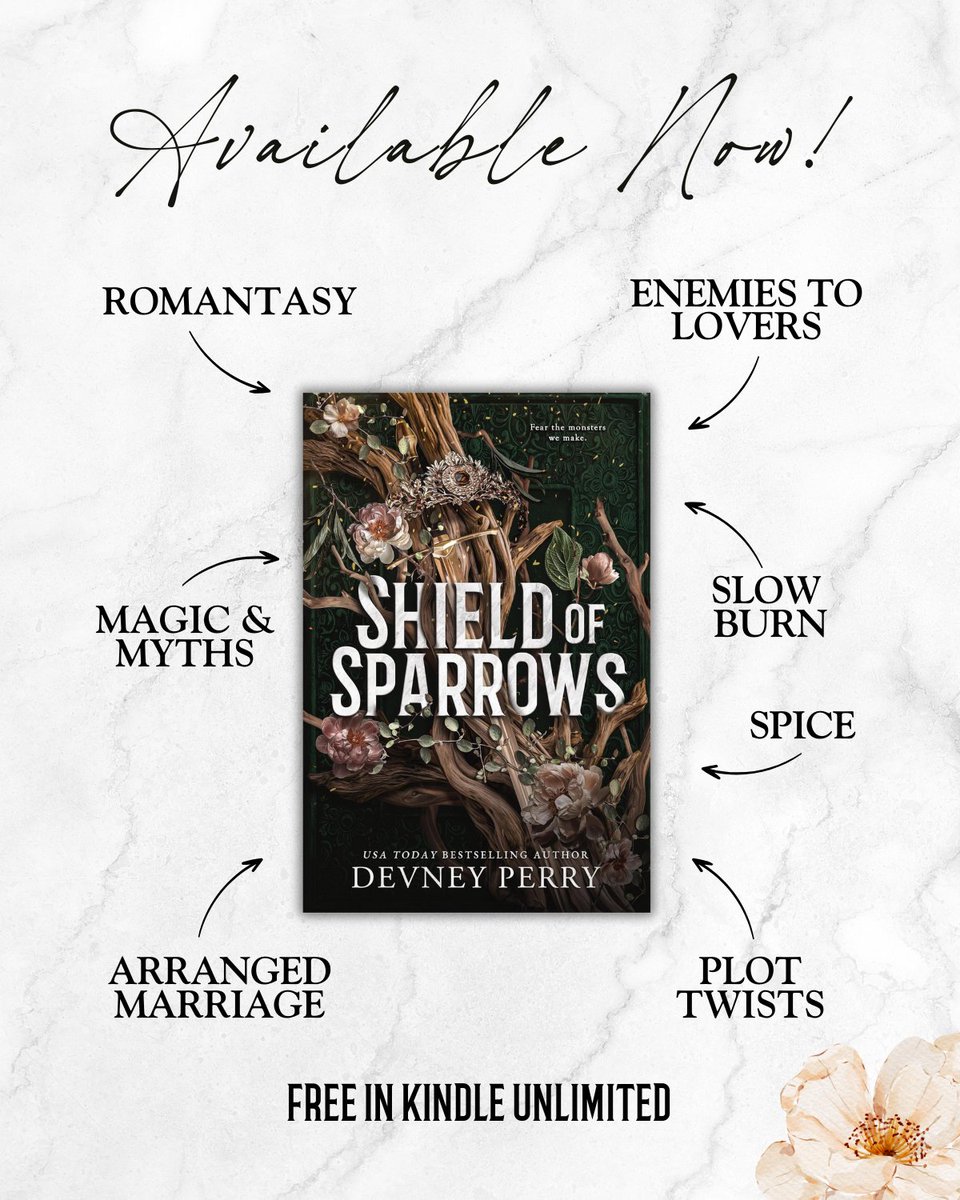ReviewsTammyKim's tweet image. SHIELD OF SPARROWS by  Devney Perry  is live!

SHIELD OF SPARROWS is free to read in Kindle Unlimited. For audiobook fans, this one is narrated by Samantha Brentmoor and Jason Clarke.

Links: geni.us/shieldofsparro…

#shieldofsparrows #devneyperry #romantasy