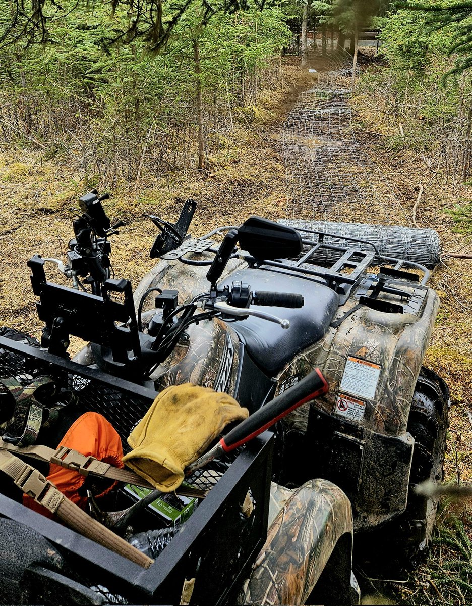 Pulling fence on the farmstead today. Rain or shine, there's always work to be done!