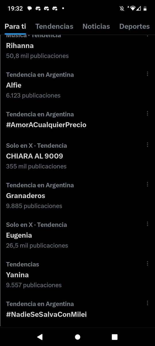 Volvió la tendencia SIGAN VOTANDO 🇦🇷CHIARA AL 9009🇦🇷 🇺🇾CHIARA AL 7020 🇺🇾