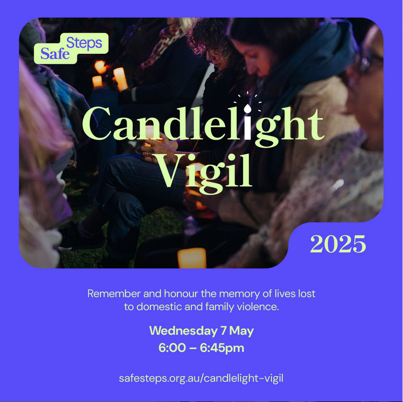 JunoInc_'s tweet photo. Safe Steps Candlelight Vigil for National Family Violence Remembrance Day is happening tomorrow, Wednesday 7 May, coinciding with Domestic Violence Prevention Month. RSVP: https://t.co/QjoMJthIjD https://t.co/5xS9tggKeW